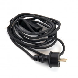 Сетевой шнур для гирлянд 3м, 2*0,5мм2, IP44, черный, DM403 арт.48190