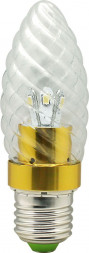 Лампа светодиодная, 6LED(3.5W) 230V E27 6400K золото, LB-77 арт.25349