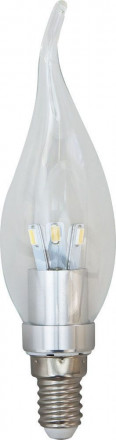 Лампа светодиодная, 6LED(3.5W) 230V E14 4000K хром, LB-71 арт.25258