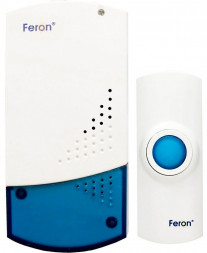 Звонок дверной беспроводной Feron H-138B-E  Электрический 32 мелодии белый с питанием от батареек арт.23606