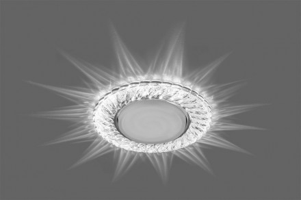 Светильник встраиваемый с белой LED подсветкой Feron CD4021 потолочный GX53 без лампы прозрачный арт.29474