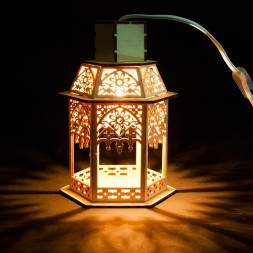 Деревянная световая фигура, 1 лампа накаливая, цвет свечения: теплый белый,  13,5*11,5*19, шнур 1,5 м , IP20, LT093 арт.26844