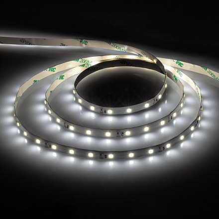Cветодиодная LED лента Feron LS603, 60SMD(2835)/м 4.8Вт/м  5м IP20 12V 6500К арт.27603