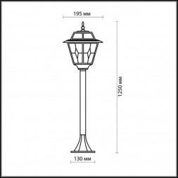 Уличный светильник 150 см ODEON LIGHT 2318/1F OUTER E27 60W 220V IP44 бронза
