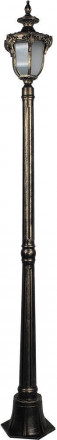 Светильник садово-парковый Feron PL4057 столб шестигранный 60W 230V E27, черное золото