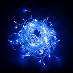 Светодиодная гирлянда Feron CL18 занавес 1,5*1,5м  + 3м 230V синий c питанием от сети