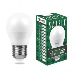 Лампа светодиодная SAFFIT SBG4511 Шарик E27 11W 4000K арт.55139