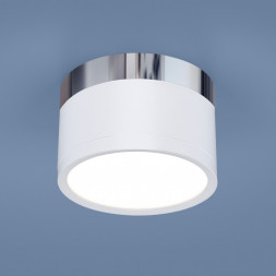 Накладной потолочный  светодиодный светильник Elektrostandard DLR029 10W 4200K хром/белый матовый