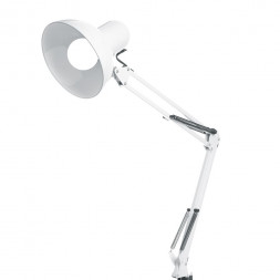 Светильник под лампу Feron DE1430 60W, 230V, патрон E27 на струбцине, белый арт.24232