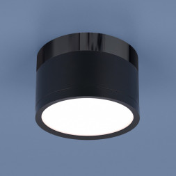 Накладной потолочный  светодиодный светильник Elektrostandard DLR029 10W 4200K черный матовый/черный хром