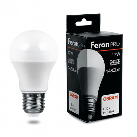Лампа светодиодная Feron.PRO LB-1017 Шар E27 17W 6400K