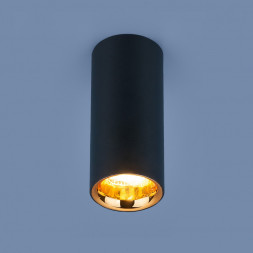 Накладной потолочный  светодиодный светильник Elektrostandard DLR030 12W 4200K золото/черный матовый
