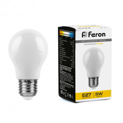 Лампа светодиодная Feron LB-375 E27 3W 2700K арт.38266