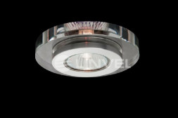 Светильник LINVEL DL4162(SB006) хром  круглое стекло под галогенную лампу MR-16
