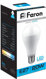 Лампа светодиодная Feron LB-98 Шар E27 20W 6400K арт.25789