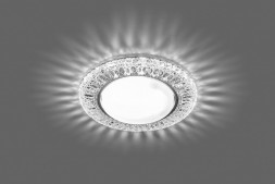 Светильник встраиваемый с белой LED подсветкой Feron CD4022 потолочный GX53 без лампы прозрачный арт.29475