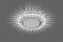 Светильник встраиваемый с белой LED подсветкой Feron CD4022 потолочный GX53 без лампы прозрачный арт.29475
