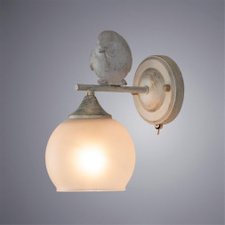 Светильник настенный Arte Lamp A2150AP-1WG GEMELLI бело-золотой 1хE27х60W