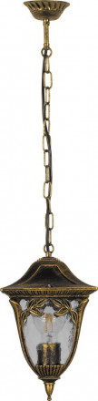 Светильник садово-парковый Feron PL4075 четырехгранный на цепочке 60W E27 230V, черное золото