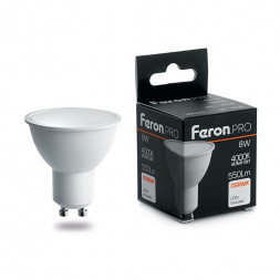 Лампа светодиодная Feron.PRO LB-1608 GU10 8W 4000K