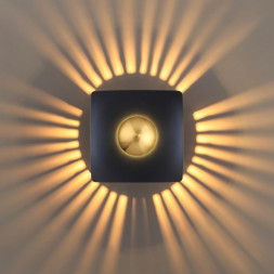 Настенный светильник ODEON LIGHT 4224/13WL ADAMAS LED 13W 220V 3000K IP20 черный/золотистый/металл
