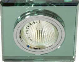 Светильник потолочный, MR16 G5.3 зеленый, серебро, 8170-2