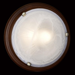 Настенно-потолочный светильник СОНЕКС 136/K LUFE WOOD E27 2*60W 220V IP20 белый/коричневый