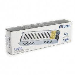 Трансформатор электронный для светодиодной ленты 200W 24V (драйвер), LB019 арт.48047