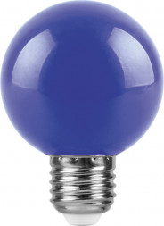 Лампа светодиодная Feron LB-371 Шар E27 3W синий арт.25906