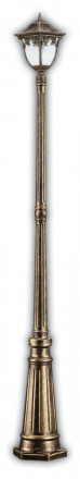 Светильник садово-парковый Feron PL4087 столб четырехгранный 100W E27 230V, черное золото