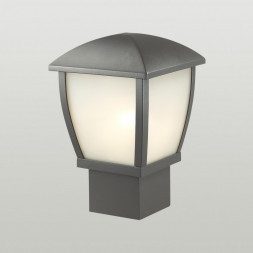 Уличный светильник на столб ODEON LIGHT 4051/1B TAKO E27 100W 220V IP44 темно-серый/матовый белый