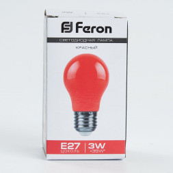 Лампа светодиодная Feron LB-375 E27 3W красный арт.25924