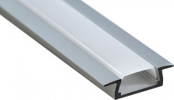 Профиль алюминиевый встраиваемый, серебро, CAB251 арт.10265