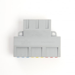 Клемма строительно-монтажная STEKKER для подключения фазных проводников 3 контактные группы, (1 ввод,3вывода на полюс) LD222-428 арт.39500
